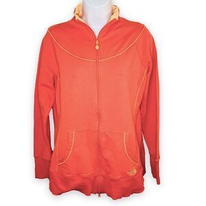 The North Face Zipper Knit Jacket Coral Orange L